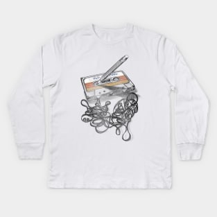 Cassette Tape Kids Long Sleeve T-Shirt